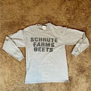 The Office Schrute Farms Beets Long Sleeve T-Shirt Men's Medium NBC Store